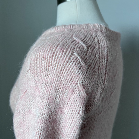 Ann Taylor Alpaca Wool Blend Marled Salmon Pink Knitted Sweater Size Small. - Picture 13 of 15